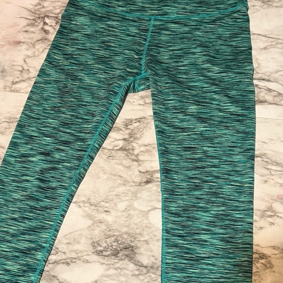 Teal and Blue Heathered Performance Leggings - Picture 6 of 6